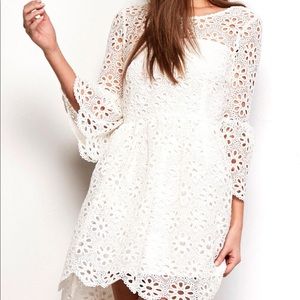 Jack BB Dakota white Lauper eyelet dress